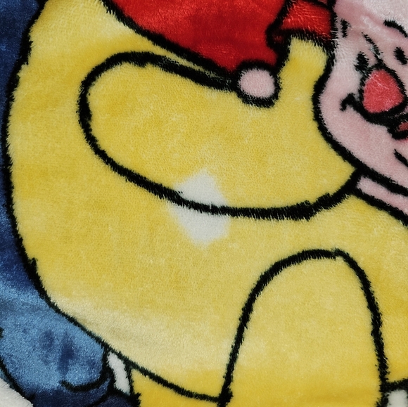 Vintage Disney Winnie The Pooh, Piglet & Friends Baby Blanket w/Flowers … - Picture 3 of 3